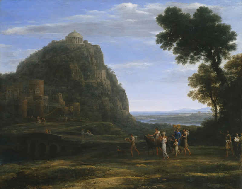 Widok na Delfy z procesją - Claude Lorrain