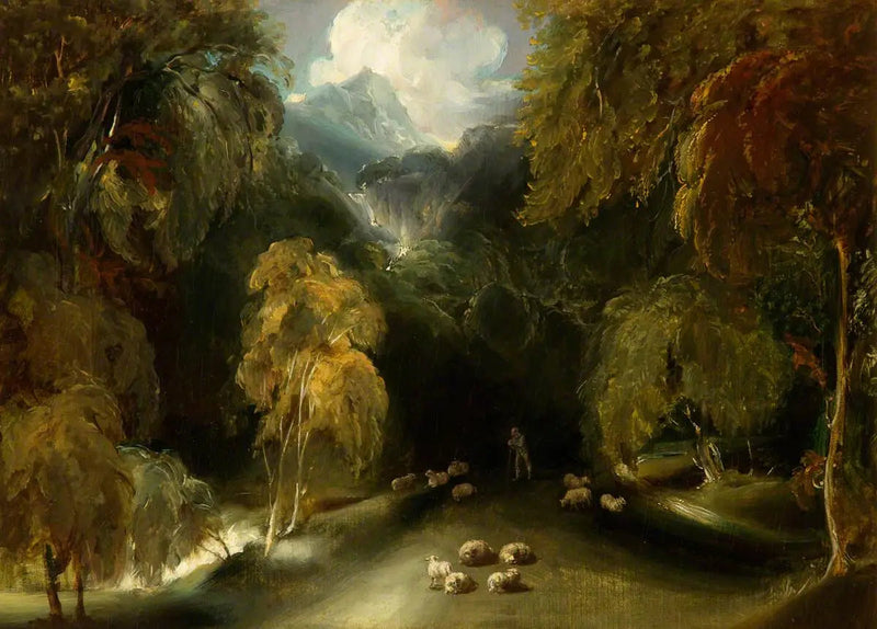 Widok na Dovedale w kierunku Thorpe Cloud - Thomas Lawrence