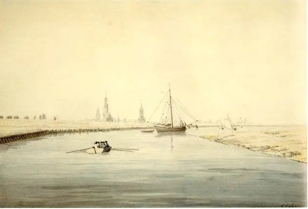 Widok na Greifswald ze Wschodu - Caspar David Friedrich