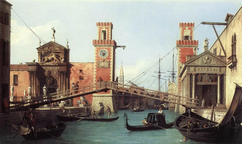 Widok na wejście do Arsenału - Canaletto