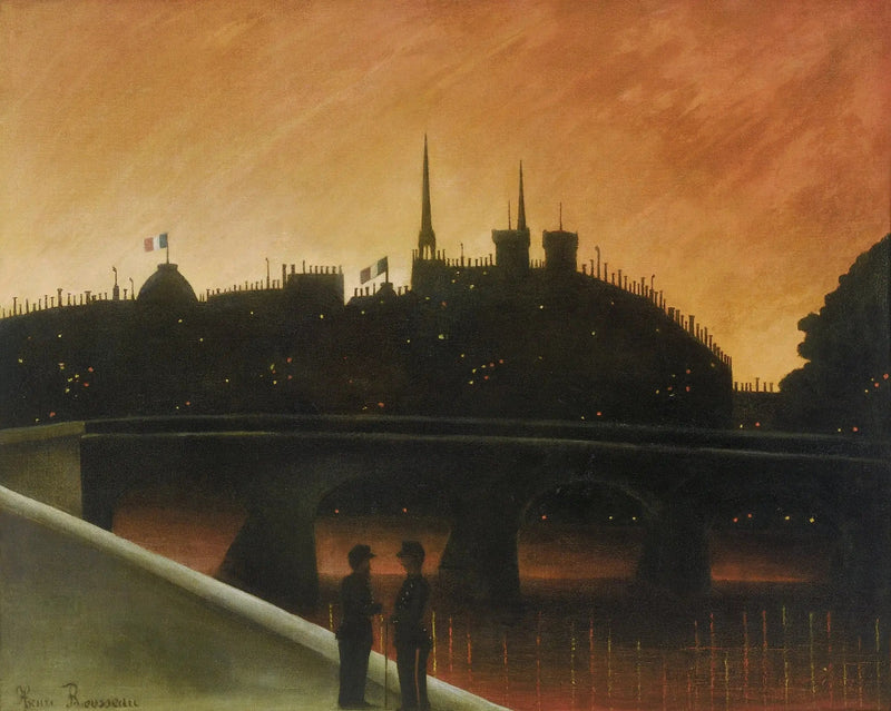 Widok na Wyspę Cité, Paryż - Henri Rousseau