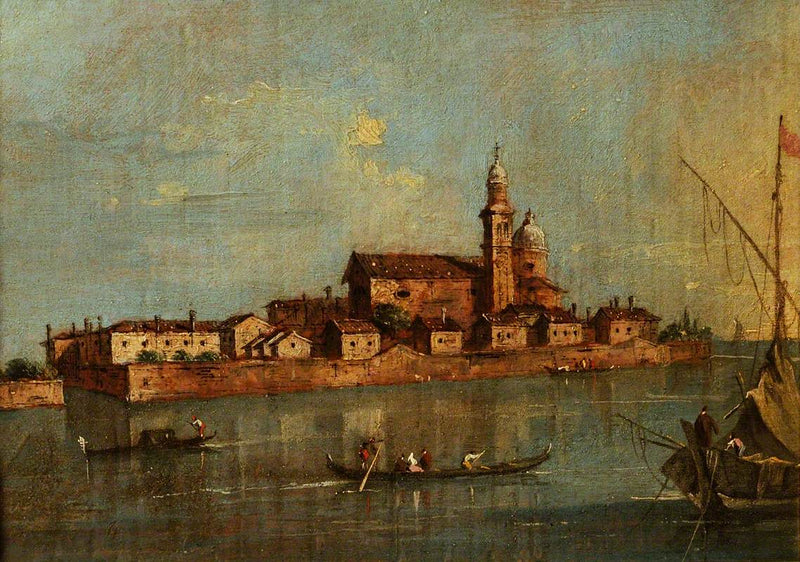 Widok na wyspę San Andrea della Certosa, Wenecja - Francesco Guardi