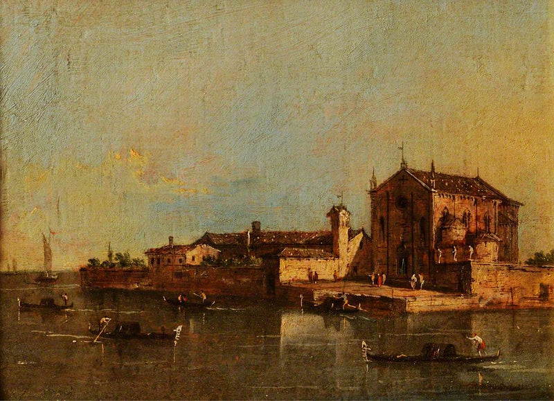 Widok na wyspę San Cristoforo, Wenecja - Francesco Guardi