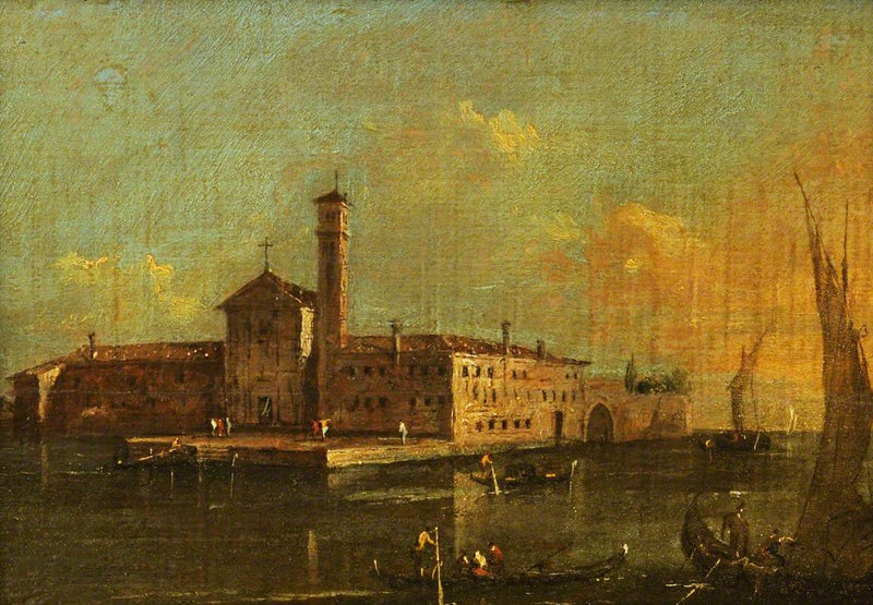 Widok na wyspę San Lazaro, Wenecja - Francesco Guardi