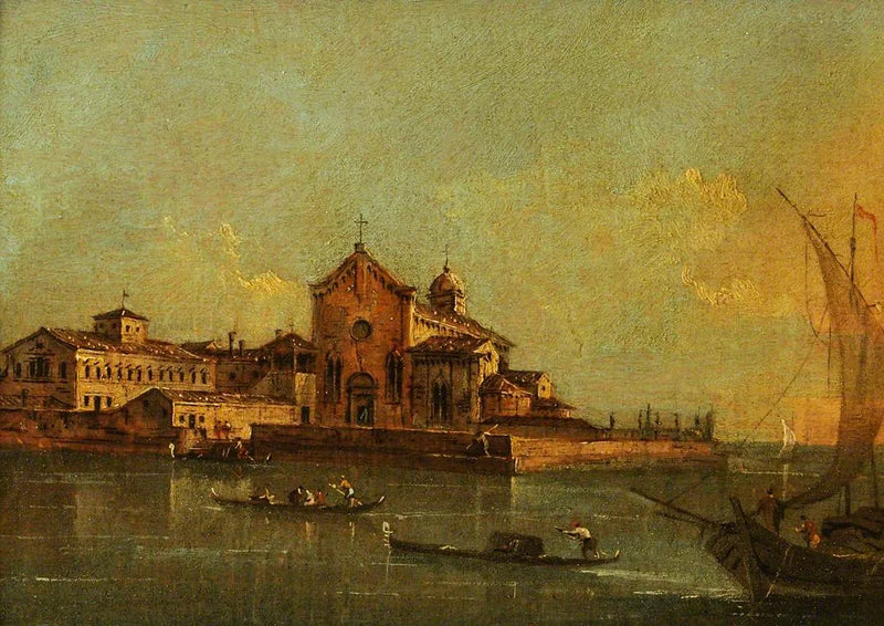 Widok na wyspę Sant'Elena, Wenecja - Francesco Guardi