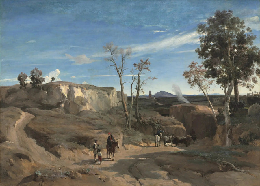 Widok na Cervarę, Wiejska okolica Rzymu - Jean-Baptiste Camille Corot