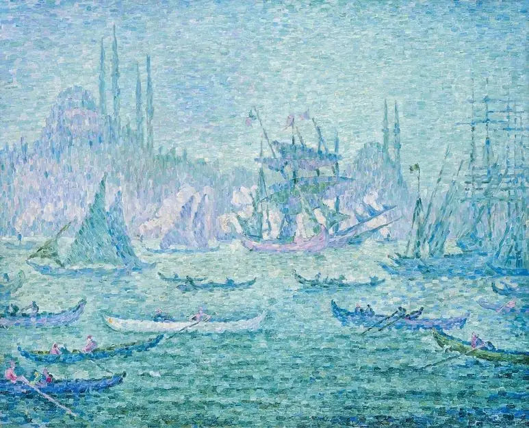 Widok Złotego Rogu w Konstantynopolu. - Paul Signac