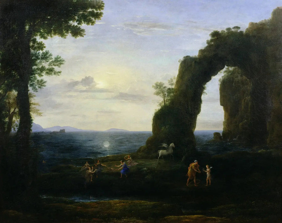 Widok na wybrzeże z Perseuszem i źródłem koralowca - Claude Lorrain