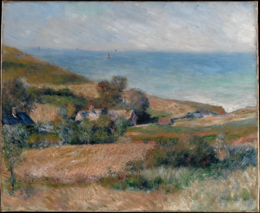Widok wybrzeża w pobliżu Wargemont w Normandii - Pierre-Auguste Renoir