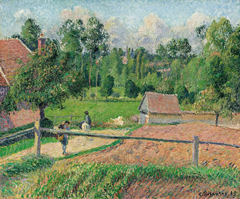 Widok z okna artysty, Eragny - Camille Pissarro