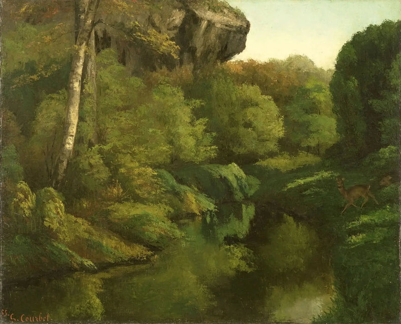 Widok na las Fontainebleau - Gustave Courbet