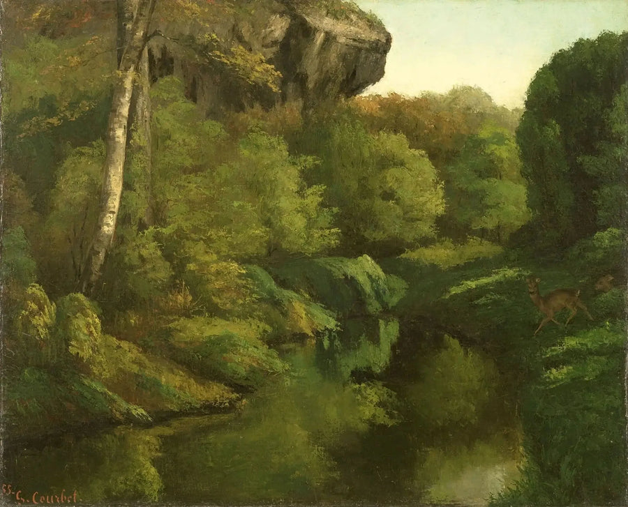 Widok na las Fontainebleau - Gustave Courbet