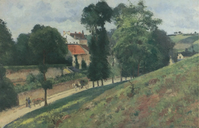 Widok na Dom Mathurinów, Pontoise - Camille Pissarro