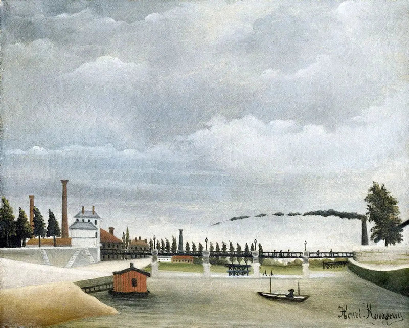 Widok na mostek Passy - Henri Rousseau
