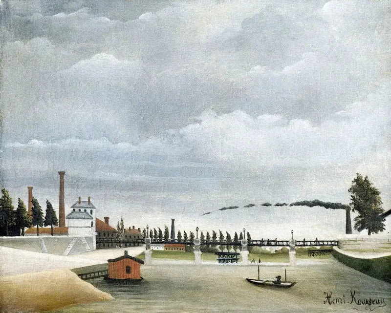 Widok na mostek Passy - Henri Rousseau