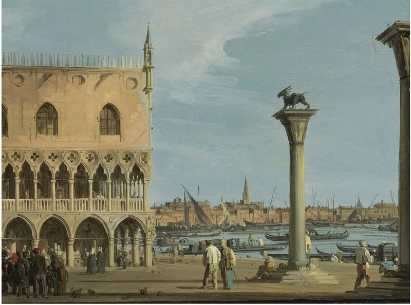 Widok na Piazetta z południowo-zachodnim kątem Pałacu Dożów - Canaletto