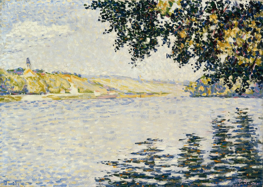 Widok na Sekwanę w Herblay - Paul Signac