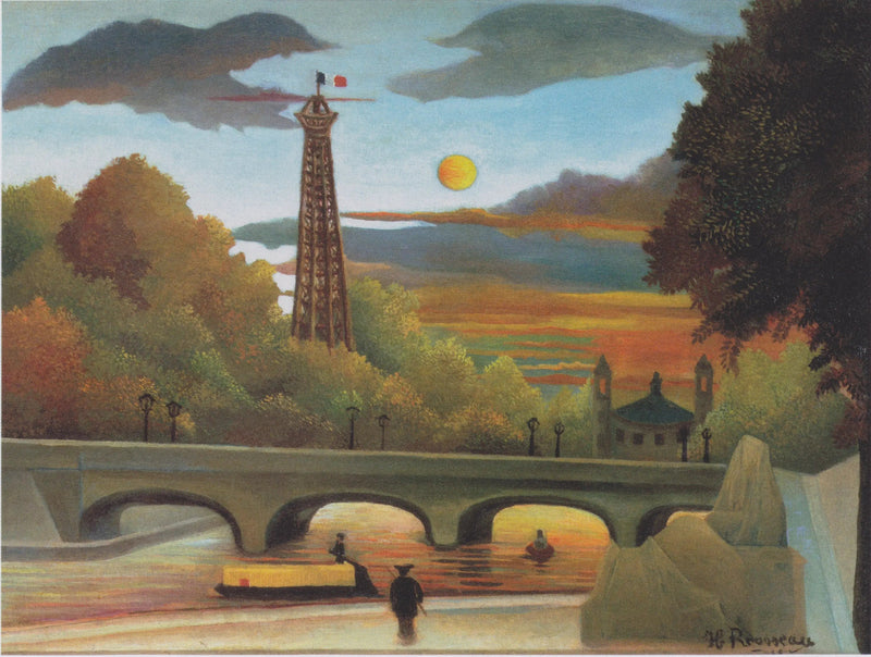 Widok na wieżę Eiffla - Henri Rousseau