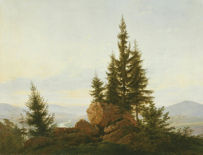 Widok doliny Łaby - Caspar David Friedrich