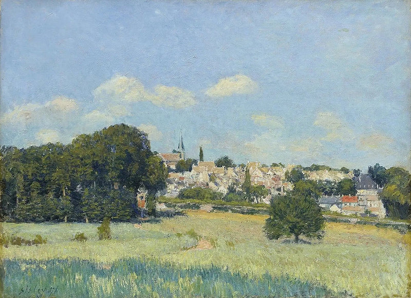 Widok Marly-le-Roi w słońcu - Alfred Sisley