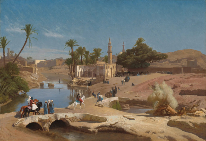 Widok na Médinet El-Fayoum - Jean-Léon Gérôme