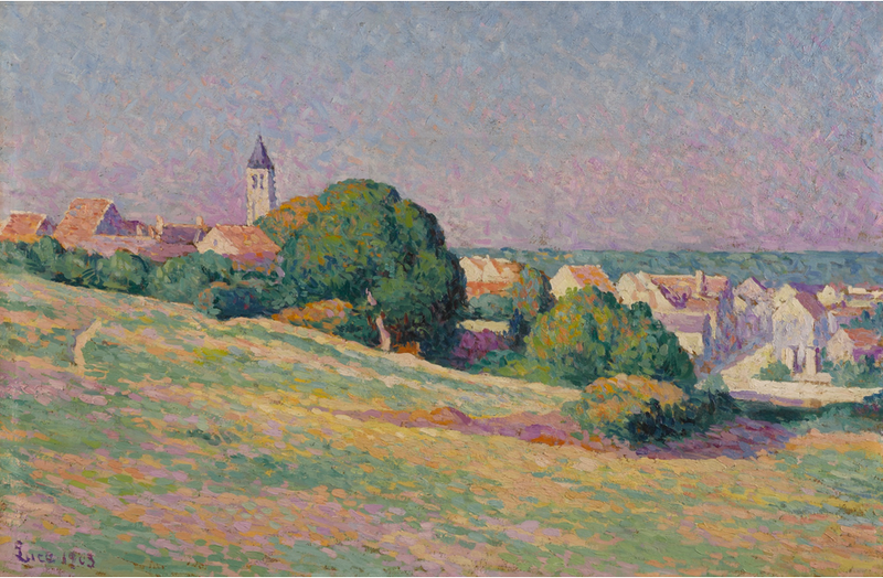 Widok na Méréville - Maximilien Luce