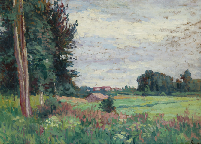 Widok na Méréville - Maximilien Luce