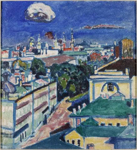 Widok Moskwy z okna mieszkania Kandinsky'ego pod nr 1, plac Zubowski - Wasilij Kandinsky