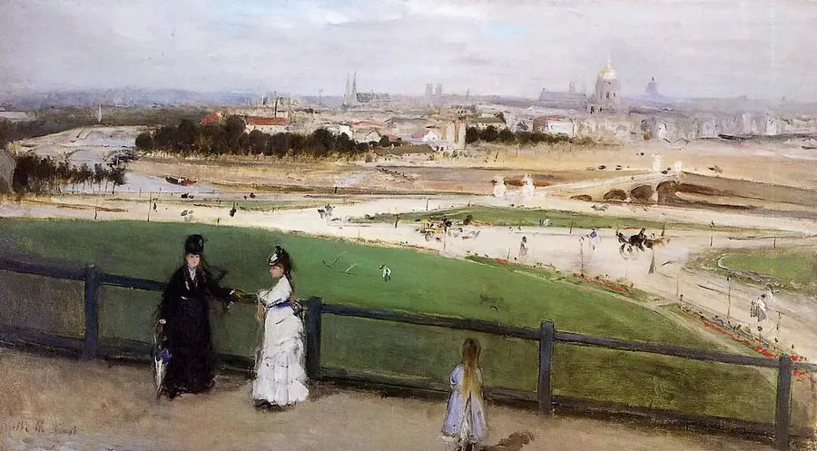 Widok Paryża z wysokości Trocadéro - Berthe Morisot