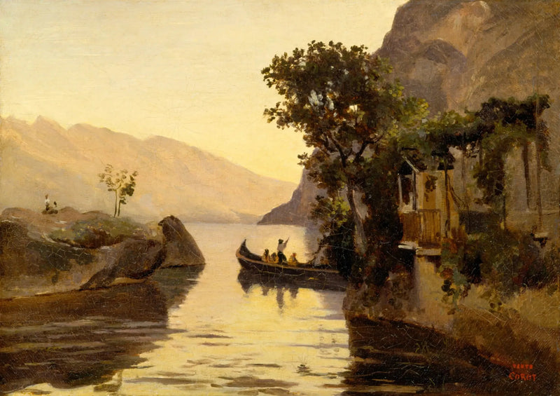 Widok na Riva, Tyrol włoski - Jean-Baptiste Camille Corot