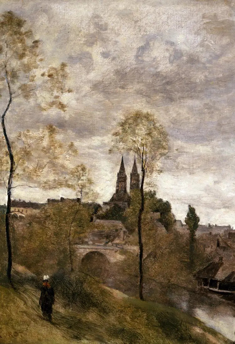 Widok na Saint-Lô - Jean-Baptiste Camille Corot