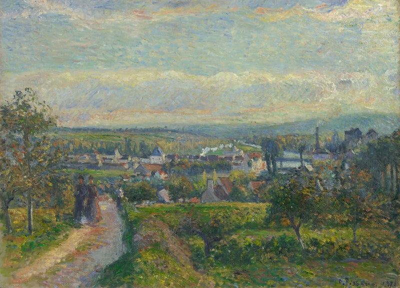 Widok na Saint-Ouen-l'Aumône - Camille Pissarro