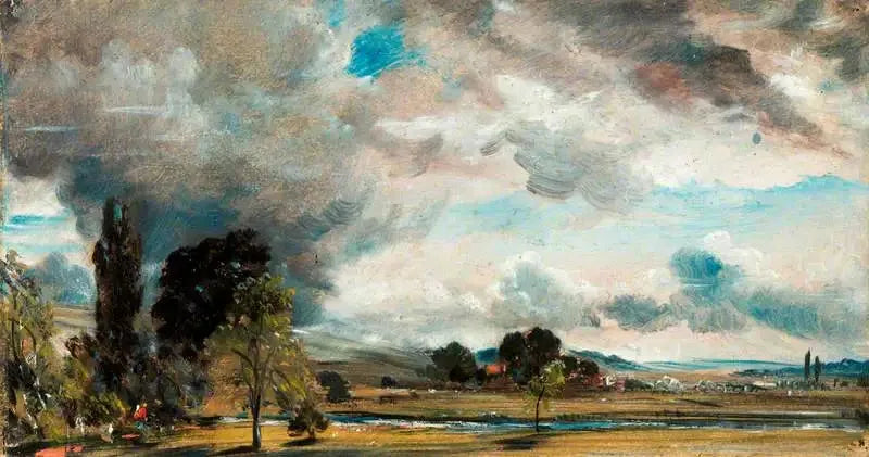 Vue de Salisbury, depuis la bibliothèque de la maison de l'archidiacre Fisher - John Constable image 1 copie de tableau peinte à la main