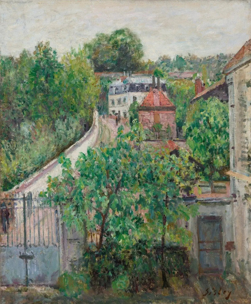 Widok na Sèvres - Alfred Sisley