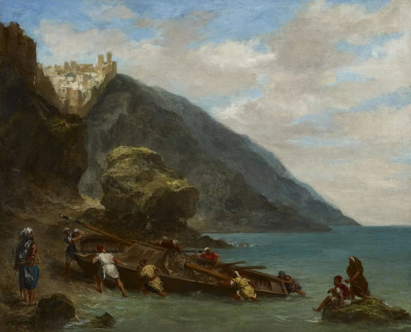 Widok Tangeru z nad morza - Eugène Delacroix