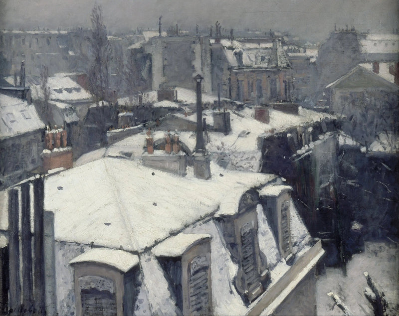 Widok dachów - Gustave Caillebotte