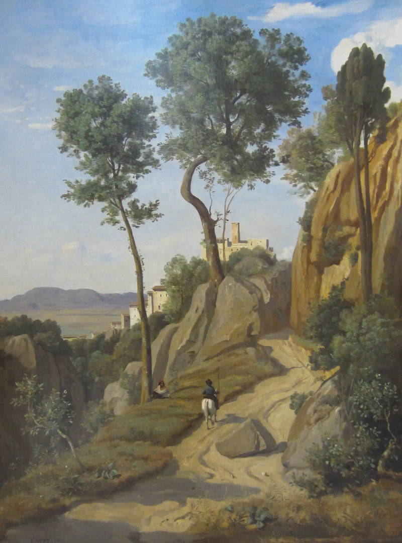 Widok na Volterrę - Jean-Baptiste Camille Corot