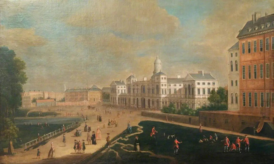 Widok na Whitehall, Nowe Gwardie Konne - Canaletto