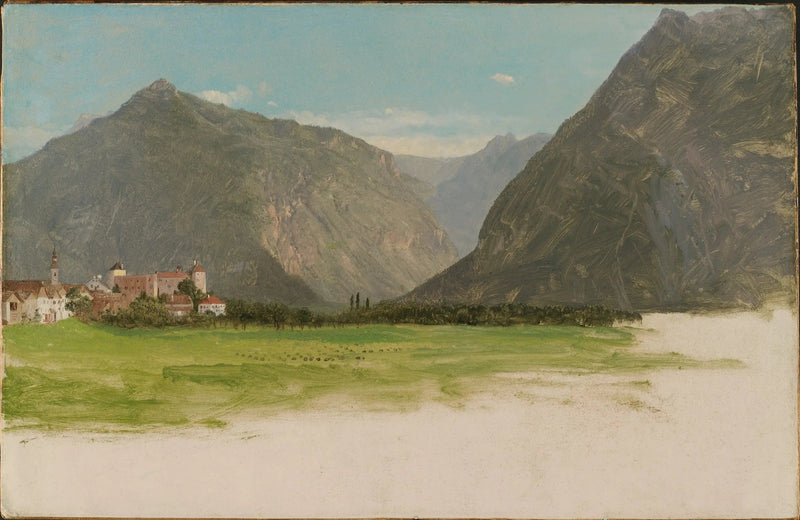Widok na Wimmis, dolinę Simmental, Szwajcaria - Frederic Edwin Church