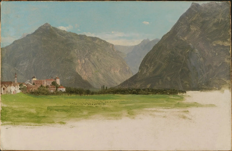 Widok na Wimmis, dolinę Simmental, Szwajcaria - Frederic Edwin Church