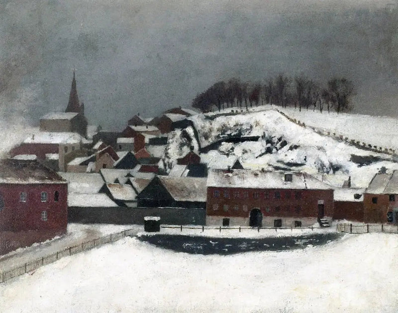 Widok z Fossveien 7 w kierunku Bergfjerdingen - Edvard Munch