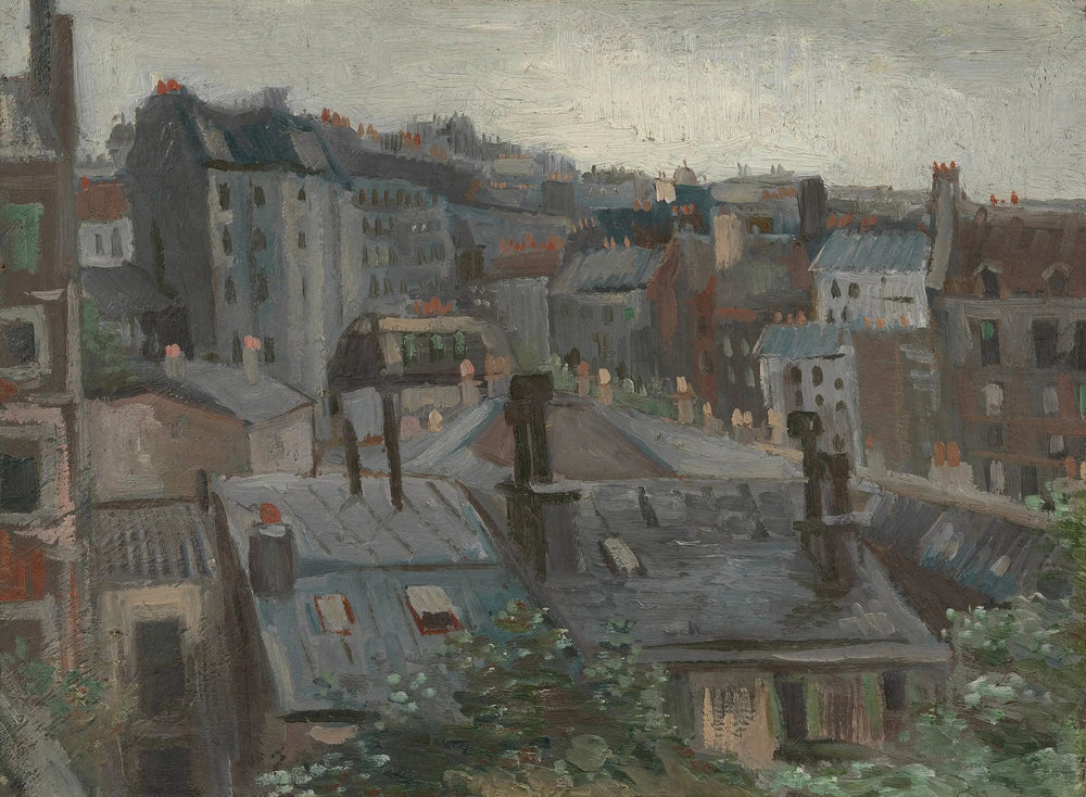 Reproduction du tableau « Vue depuis l'atelier de Vincent - Vincent van Gogh » par Alpha Reproduction en peinture à l’huile