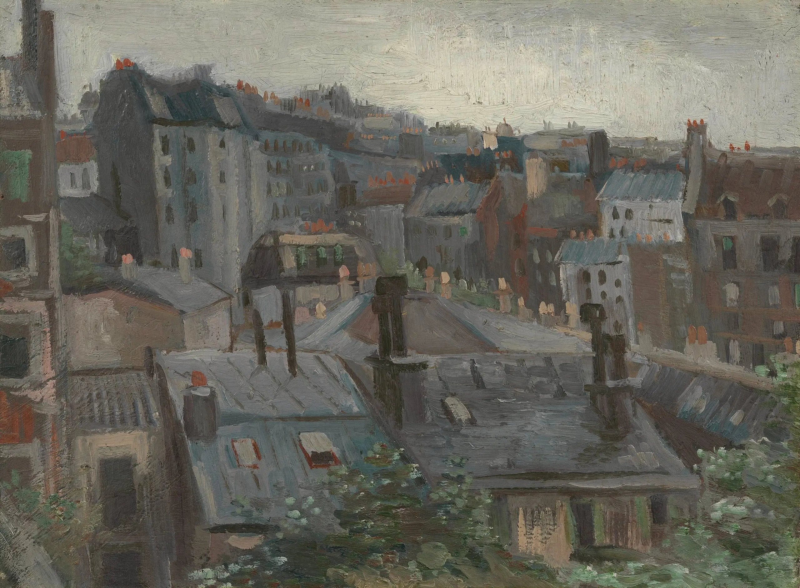 Reproduction du tableau « Vue depuis l'atelier de Vincent - Vincent van Gogh » par Alpha Reproduction en peinture à l’huile