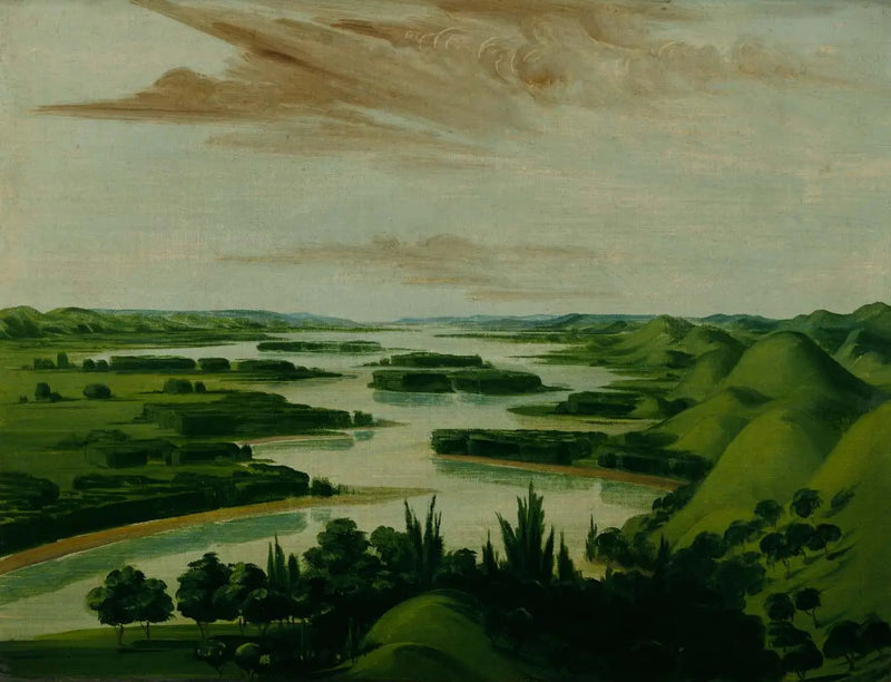 Widok z grobu Floyda, 1300 mil nad Saint-Louis - George Catlin