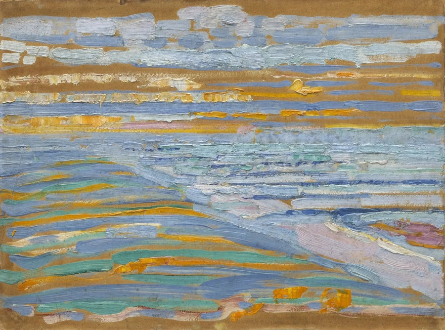 Widok z wydm z plażą i molo, Domburg - Piet Mondrian