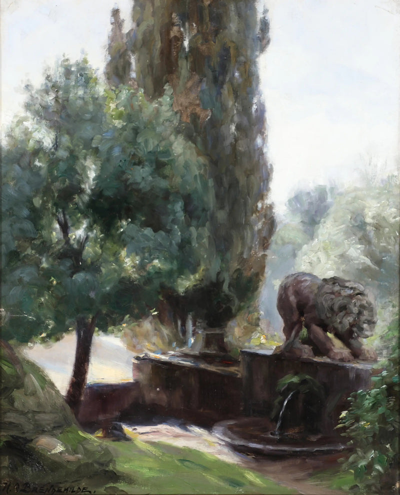 Widok z ogrodów Villa Borghese. - H. A. Brendekilde