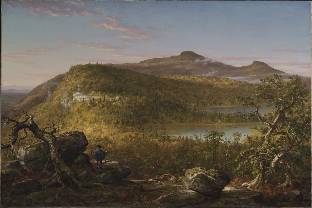 Vue des deux lacs et de Mountain House montagnes Catskill matin - Thomas Cole - Alpha Reproduction