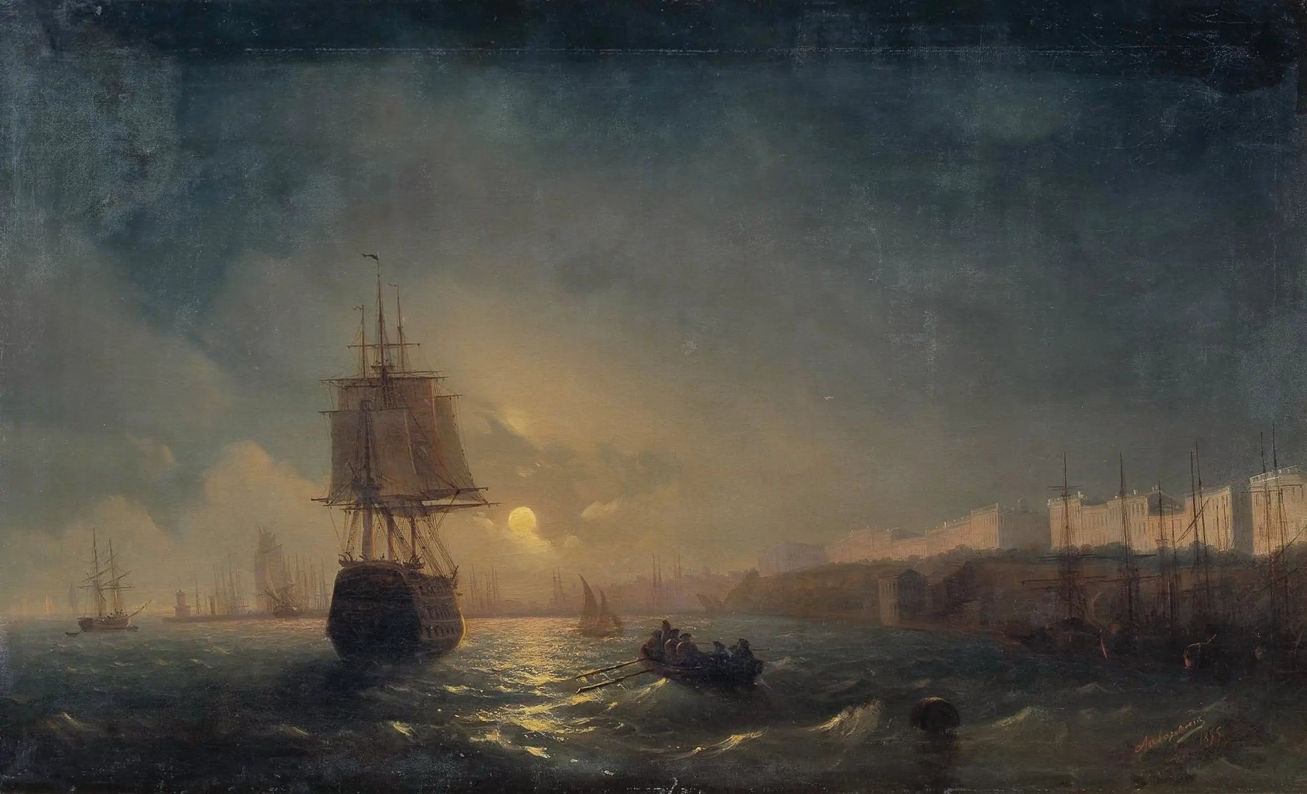 Vue d’Odessa par une nuit de pleine lune - Ivan Aïvazovski - Alpha Reproduction