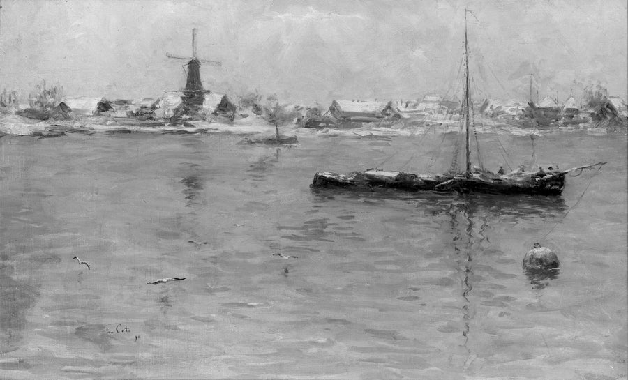 Vue de Dordrecht en hiver - Siebe Johannes ten Cate