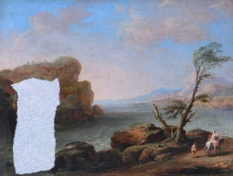 Widok na wybrzeże z postaciami - Claude Lorrain